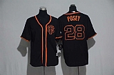 San Francisco Giants #28 Buster Posey Black Alternate New Cool Base Stitched Jersey,baseball caps,new era cap wholesale,wholesale hats